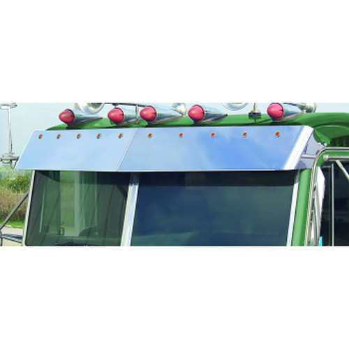 11 Inch Blind Mount Visor Stainless Steel Fits Peterbilt