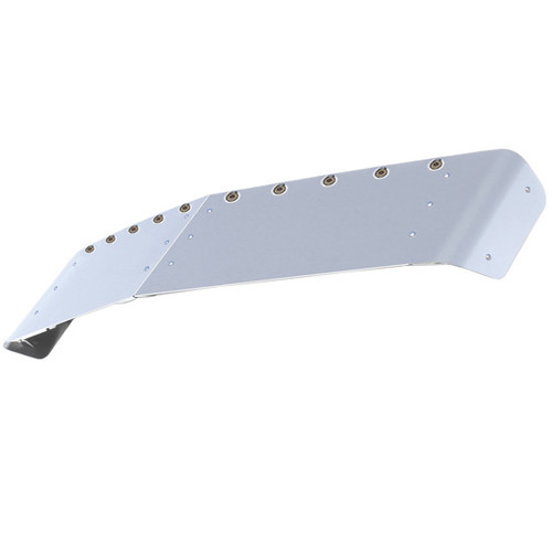 15.5 Inch Stainless Steel 2 Piece Drop Visor W/ 10 Amber LED Bullseye Lights By Roadworks Fits Peterbilt 567 & 579