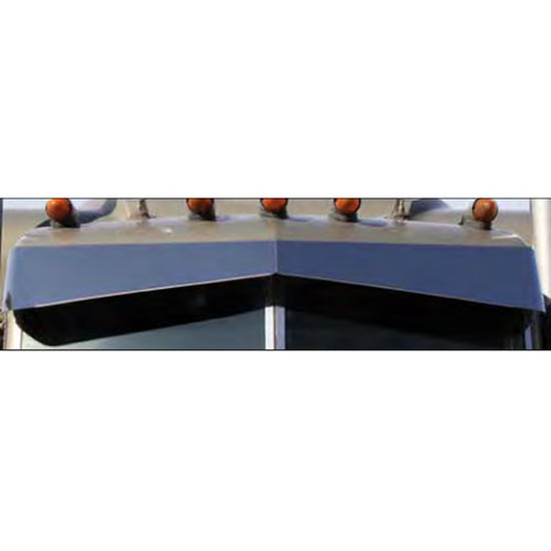 12 Inch Stainless Steel Blind Mount Bowtie Drop Visor By Roadworks Fits Peterbilt 300 Series