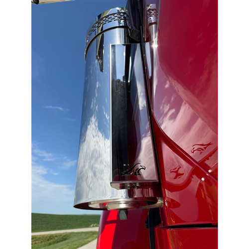 Blank Rear Strapless Air Cleaner Panels By Iowa Customs Fits Peterbilt 589