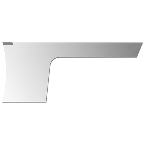 6 Inch Valley Chrome SS Blank Wide Cab Panels, For Peterbilt 388, 389, 389 Glider