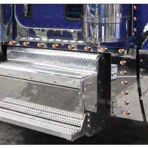 25 Inch 2. Cab And Cowl Lighted Panel Combo With 14 H3 Amber Led Amber Lens For Peterbilt 389