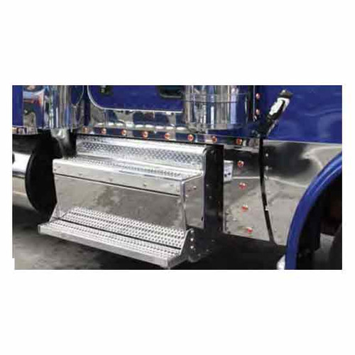 25 Inch 2. Stainless Steel Wide Cab Panel With 12 H3 Light Holes For Peterbilt 389