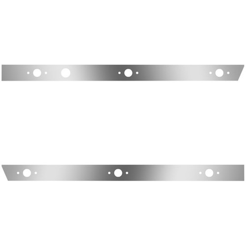 5 Inch 2. SS Cab Panels With 3 P1 Style Light Holes And Plug Hole On Driver Side For Peterbilt 567- 115 Bbc 121 Bbc