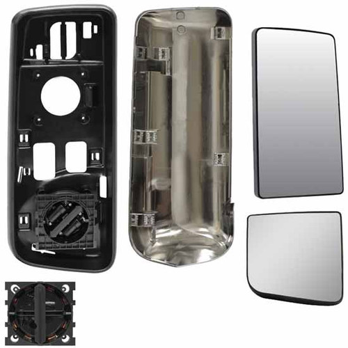 Heated Mirror Head Chrome With Dual Vision Mirrors - Door Mounted Fits Peterbilt 579