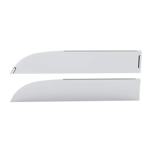 Chop Top Window Trim 34.344 Inch Stainless Steel W/ 6 Inch Drop Fits Peterbilt 567 & 579