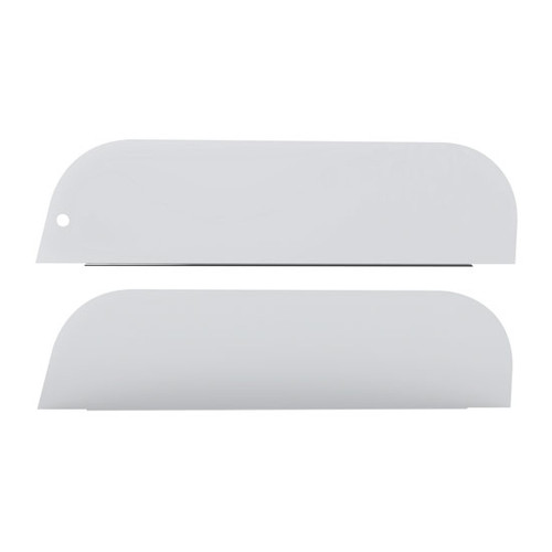 Chop Top Window Trim 31.3125 Inch Stainless Steel W/ 8.094 Inch Drop Fits Peterbilt 2005 & Newer W/ Cab Mounted Mirrors