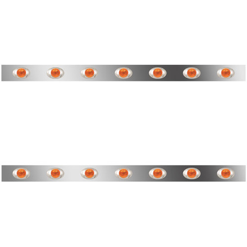 4 Inch Tall X 63/72 Inch Long Sleeper Panel Stainless SteelW/ Optional Lighting
