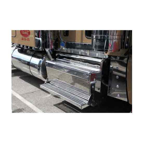 48 Inch 2.25 X Stainless Steel Sleeper Panels With 16 M3 Light Holes For Peterbilt 388 And 389