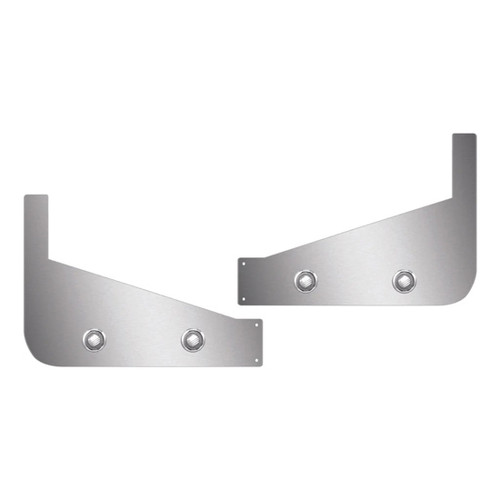 SS Sleeper Panel Extension With Bulkhead Lights - Amber Led / Clear Lens For Peterbilt 389 Sleeper