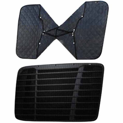 Black Winter Front Bug Screen Combo For Peterbilt 330 1995-2005
