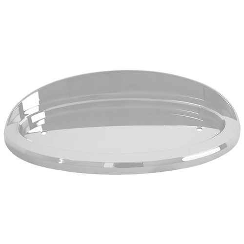 Large Oval Chrome Emblem Accent Trim With Visor For Peterbilt Hood