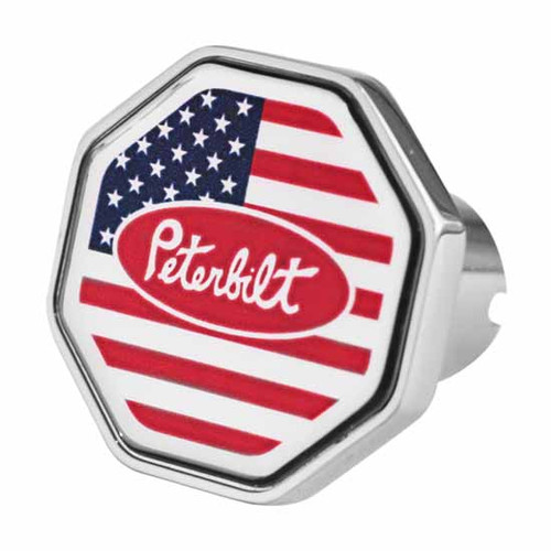 Us Flag Octagon Dash Knob With Logo Fits Peterbilt