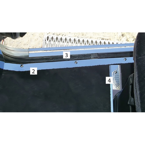 Stainless Steel Cab Door Sill Trims With Rivets For Peterbilt 359