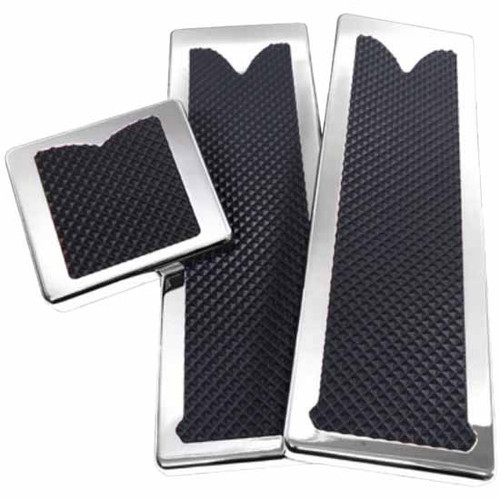 Chrome-Plated Billet Aluminum Square Pedal Set For Peterbilt 1985-Newer
