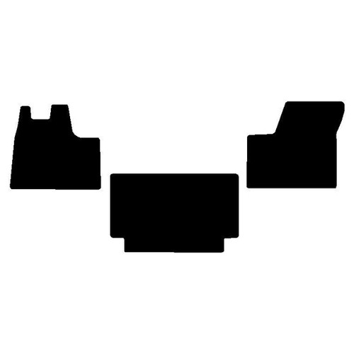 Black Front And Middle Floor Mats For Peterbilt 387 And 587 With Automatic Transmission