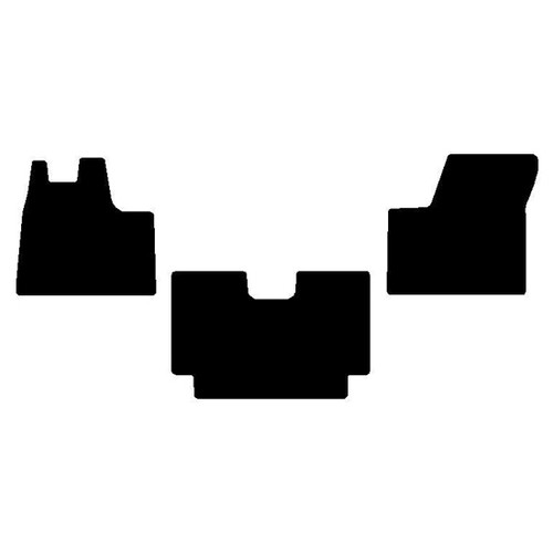 Black Front And Middle Floor Mats For Peterbilt 387 And 587 With Manual Transmission