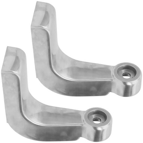 Peterbilt 379 And 389 Polished Drop L Shaped Headlight Brackets