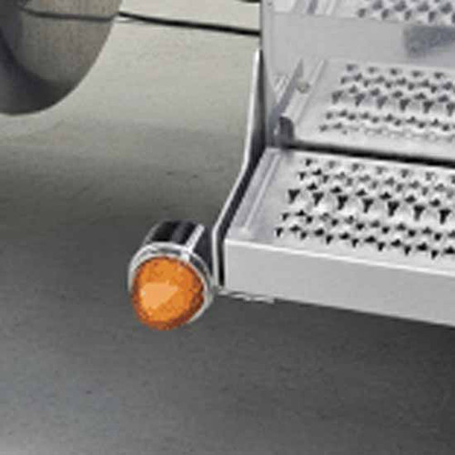 Polished Battery Box Bolt-On Watermelon Light Bracket By 12 Gauge Customs Fits Peterbilt 589