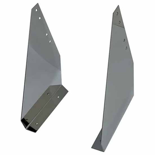 Box Step Brackets Polished Stainless Steel For Battery Or Tool Boxes Fits Kenworth