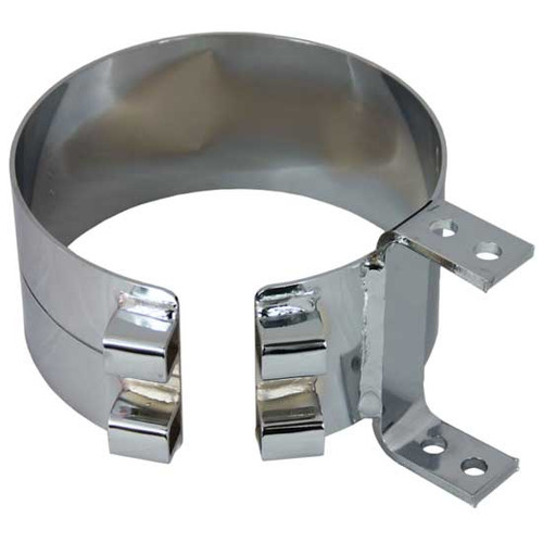 8 Inch Kenworth Aerocab Stainless Steel Wide Exhaust Clamp By Lincoln Chrome