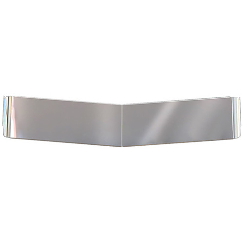13 Inch Stainless Steel Intimidator Rival Straight Drop Visor By Roadworks Fits Kenworth W900B, W900L W/ Flat Glass