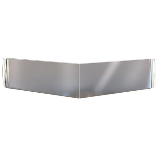 12 Inch 10 To 304 Stainless Steel Intimidator Challenger V-Drop Visor For Kenworth W900 Flat Glass