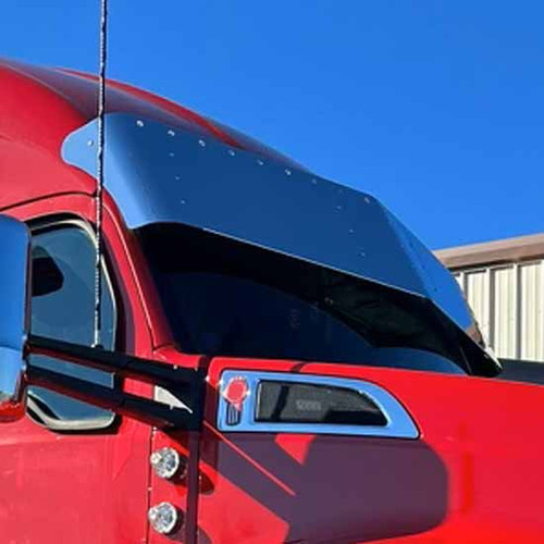 17 Inch Stainless Steel Sun Visor With 18 - 3/4 Inch Light Holes Fits Kenworth T680