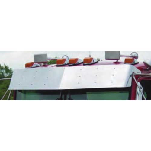 9 Inch Stainless Steel Drop Visor By Turnpike Truck Trim Fits Kenworth 1985 - 1998 Flat Windshield
