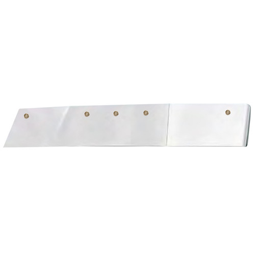 15.5 Inch Stainless Steel Drop Visor With 5 Amber Led Clear Lens Bullseye Lights For Kenworth T680