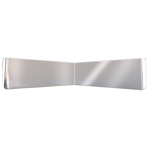 11 Inch 13 To Stainless Steel Intimidator Contender Bowtie Drop Visor For Kenworth W900B, W900L Aerocab