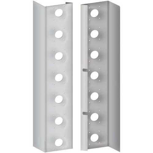 SS Air Cleaner Panels, Front Mount With 14 G2 Style Light Holes For Kenworth W900B, W900L