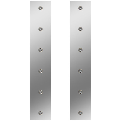 Stainless Steel Rear Air Cleaner Panel With 12 Red Led Clear Lens Button Lights For Kenworth W900