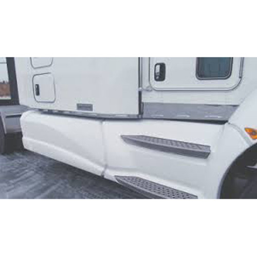 86 Inch 1.5 X SS Cab, Sleeper Extension Panel Set With Slim Flatline Amber / Clear Led For Kenworth T660