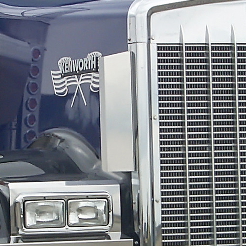 19 Inch SS Side Grille Deflectors For Kenworth W900L