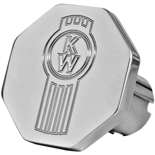 Chrome Octagon Dash Knob W/ Logo Option Fits Kenworth