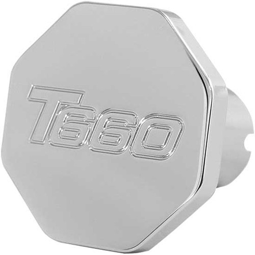 Chrome-Plated Aluminum Octagon Knob With Kenworth T660 Logo Engraved
