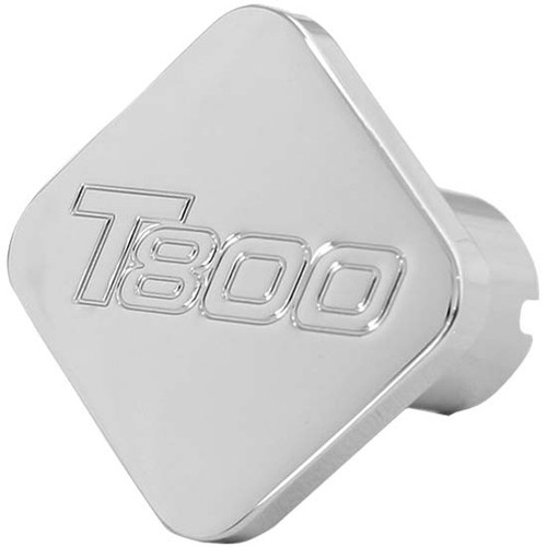 Chrome-Plated Aluminum Square Knob With Kenworth T800 Logo Engraved