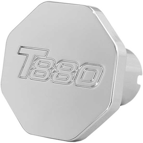 Chrome-Plated Aluminum Octagon Knob With Kenworth T880 Logo Engraved