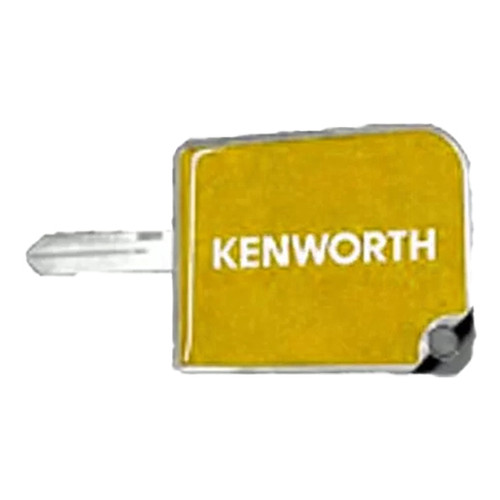 Kenworth Small Rectangular Key Cover Yellow W/ Text Logo