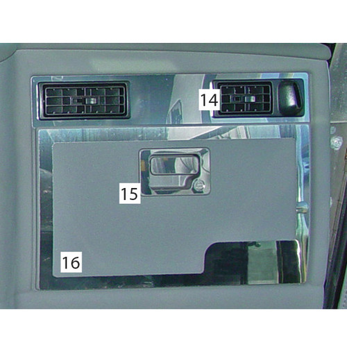 Stainless Steel Glove Box Outer Edge Trim For Kenworth