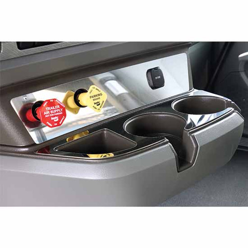 304 Stainless Steel Top-Of-Console Cup Holder For Kenworth T680, T880 2013-2017