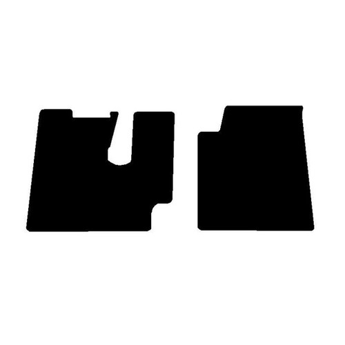 Black Front Floor Mats For Kenworth T600, T800 And W900 With Manual Transmission
