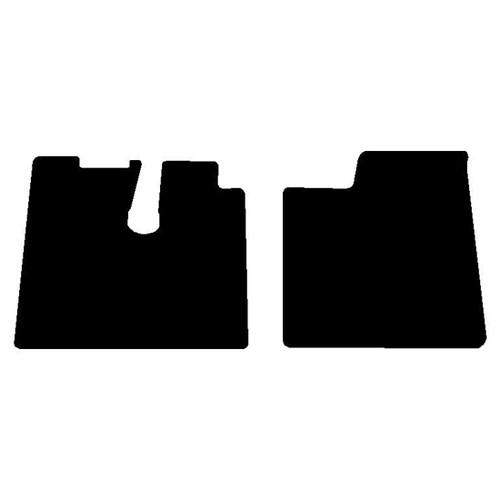 Black 2 Pc Front Floor Mats For Kenworth T600, T660, T800 And W900 With Automatic Transmission