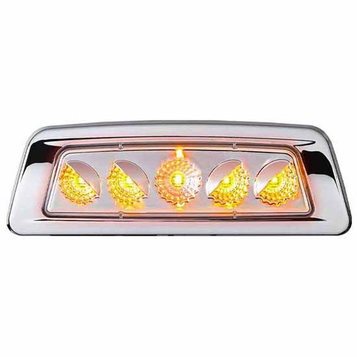 Amber-Clear Led Fender Turn Signal, Marker Light For Kenworth T680, T700, T880 Passenger Side