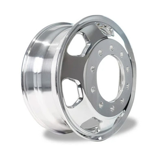 Polished Aluminum Wheel 22.5 X 8.25 Inch Hub Pilot W/ 10 KW Style Holes