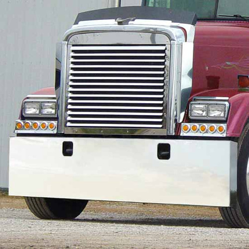16 Inch Stainless Steel Boxed End Blind Mount Bumper With Tow Hole For Freightliner Classic, Cabover Pre-2003