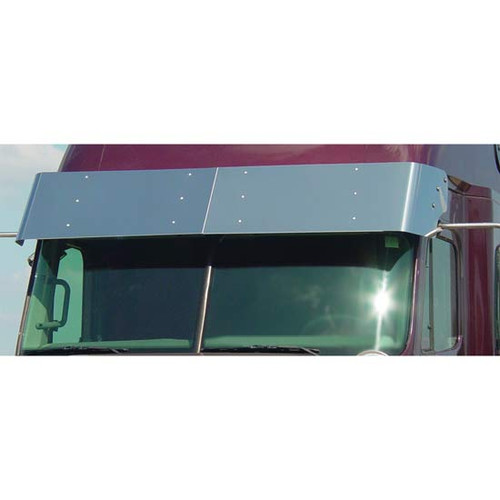 17 Inch Stainless Steel Drop Visor For Freightliner Coronado, Columbia, Century Mid-Roof