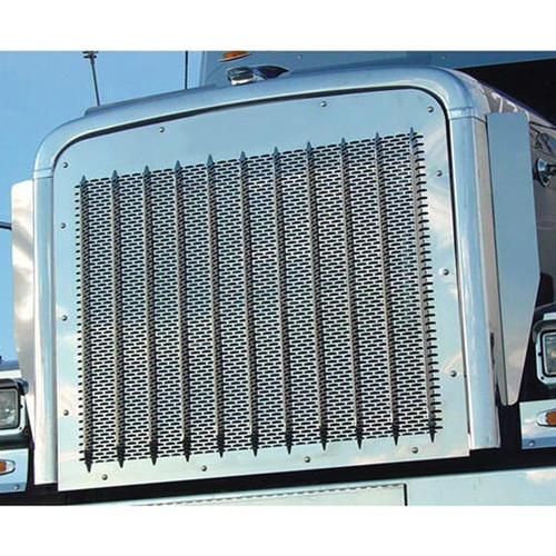 Large Rectangle Punch Stainless Grille Insert For Freightliner Classic 1990-2010