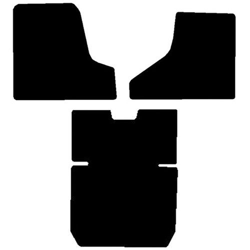 Black Front And Middle Sleeper Floor Mats For Freightliner Cascadia With Manual Transmission